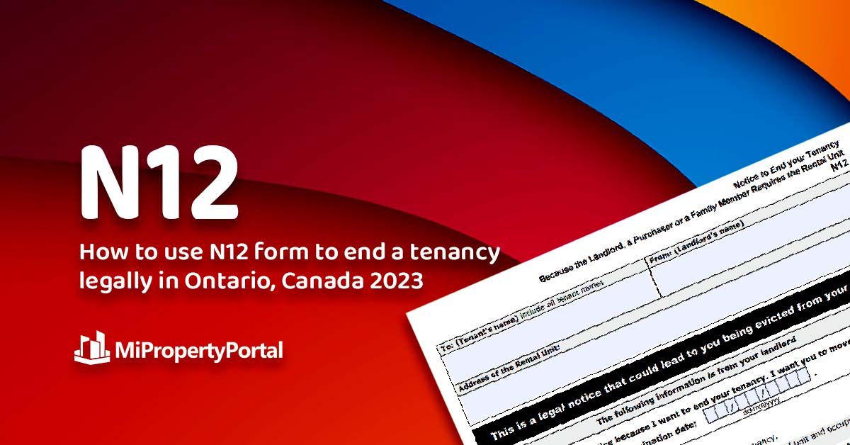 N12 Form - Notice to End your Tenancy
